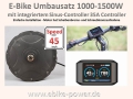 Enduro E-Bike Umbausatz 1500W + integrierter 35A Controller + Farbdisplay, Gasgriff , PAS-Sensor
