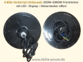 Bild 3 von E-Bike Umbausatz Frontmotor AYW 11x6 Standardmotor 250W - 2000W einstellbar (für Scheibenbremse)  / (Option 1:) 40A Sinus-Controller m. Lichtausgang (48-60V)  +49,90€ / (Option 2:) LCD3 Display  48-60V (groß + 29,90€) / (Option 3:) mit Kontaktbremsgriffe (+10€) / (Option 4:) inkl. Daumengas (+10€)
