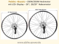 Bild 3 von Pedelec Umbausatz 36V 250W/350W Hinterrad-Nabenmotor in Holkammerfelge, Lishui-System m. LCD Display