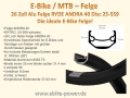 Bild 1 von Alu Felge RYDE ANDRA 40 Felgenring E-Bike Felge 36 Loch - sehr stabil