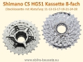 Shimano CS-HG51 Kassette 8-fach Steckkassette