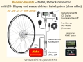 Bild 1 von Pedelec Umbausatz 36V 250W/350W Vorderrad-Nabenmotor in Holkammerfelge, Lishui-System m. LCD Display