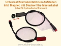 Bild 1 von Universal Bremskontakte / Bremssensoren zum Aufkleben inkl. Magnet mit Higo Stecker (u.a. für Magura