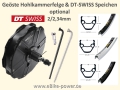 Bild 1 von Einspeichung  / Umspeichung in Hohlkammerfelge (geöst) - mit Spezial Speichen speziell für E-Bikes  / (Felge/Typ:) 20 Zoll (Ryde Andra 40) schwarz mit Bremsflanke (30mm breit) / (Speichen:) Strong silber