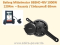 Bild 2 von Bafang 1000W Mittelmotor BBS03 HD / Bausatz  f.  Tretlager 68mm  /  für 48V - 52V Akku Kettenbl. T44